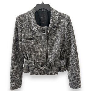 mac & jac Women's Black and White Tweed Blazer